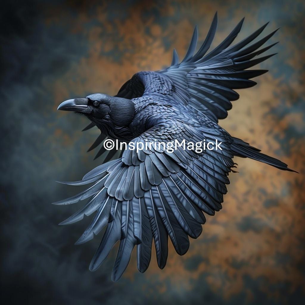 Black Raven Spirit Companion. Conjuring. Remote Binding