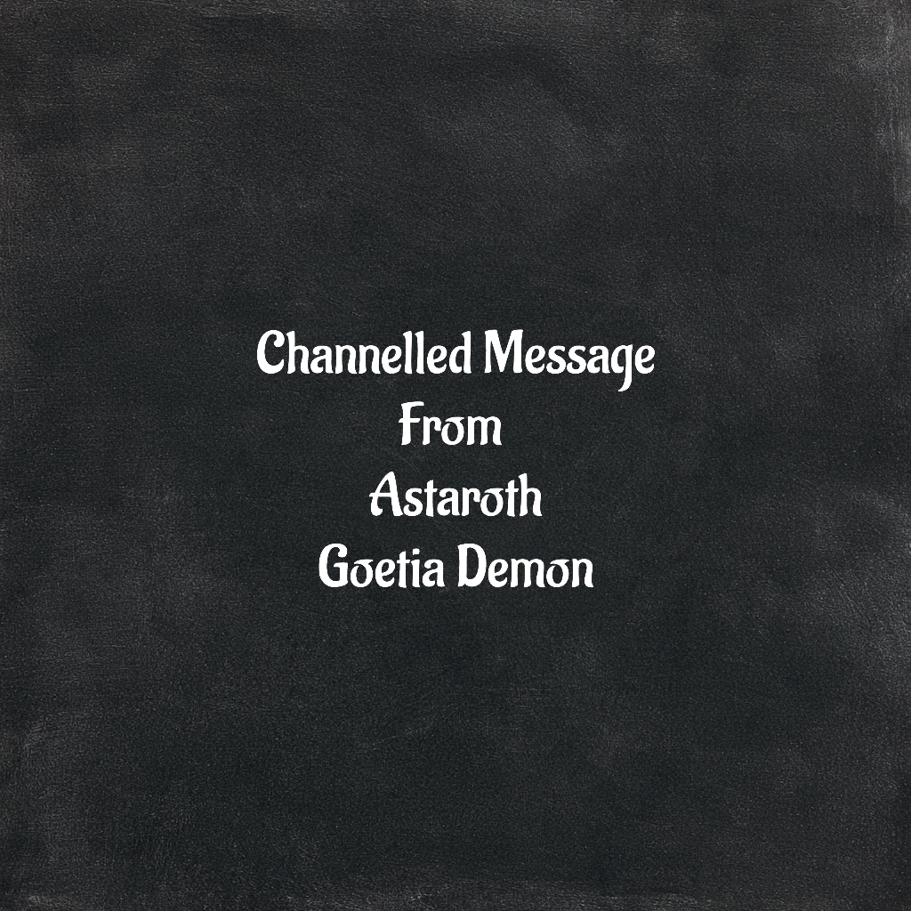 Astaroth Channelled Message Goetia Demon