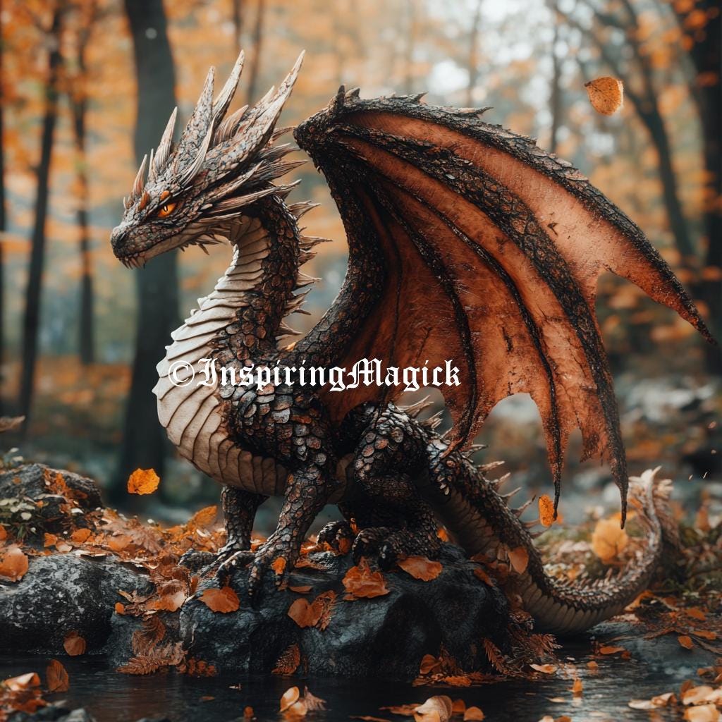 Autumn Dragon Spirit. Treasure Seeking. Peace. Love. Magick. Wisdom. Custom Conjuring.  Remote Binding