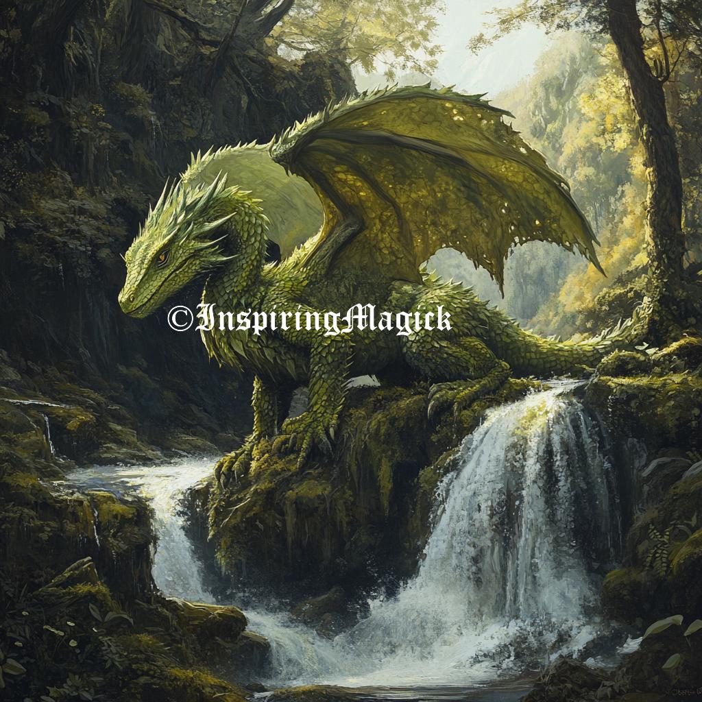 Moss Dragon Spirit Companion. Healing. Balance. Cleansing. Protection.  Custom Conjuring.  Remote Binding