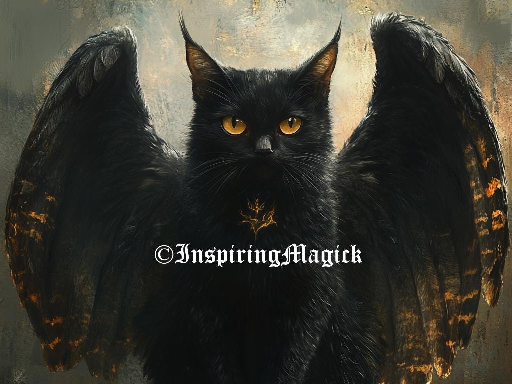 Owlca Cat Owl Hybrid Spirit Guide. Conjuring Remote Binding