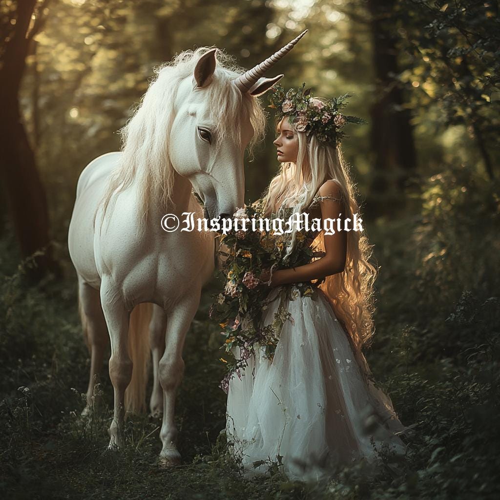Forest Elf and Unicorn Spirit Companion: Love, Harmony, Grounding
