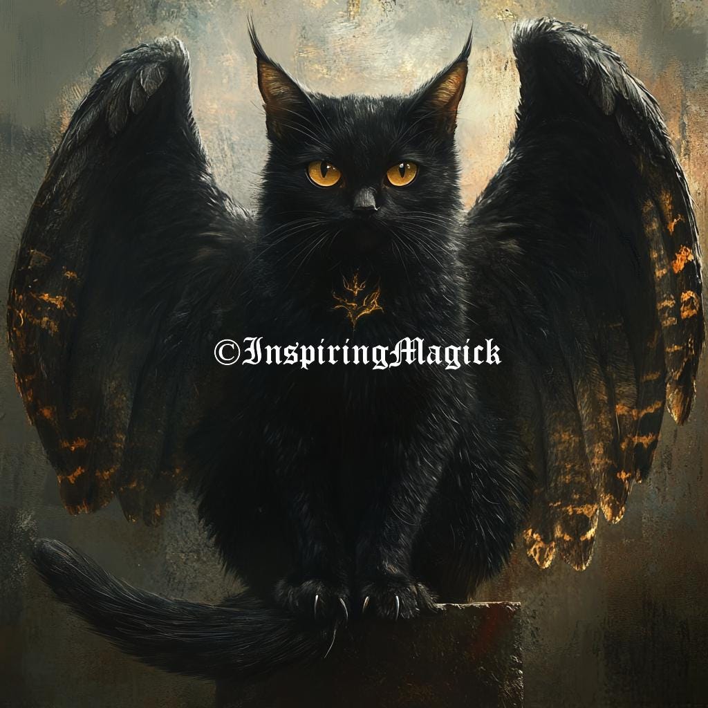 Owlca Cat Owl Hybrid Spirit Guide. Conjuring Remote Binding