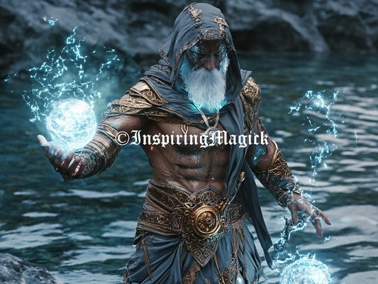 Water Djinn Spirit Companion: Wealth, Guidance, Protection (Digital Service)