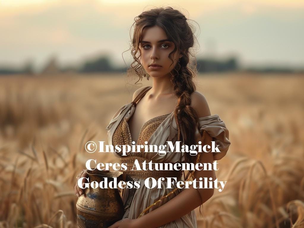 Ceres Attunement. Roman Goddess of Fertility And Growth