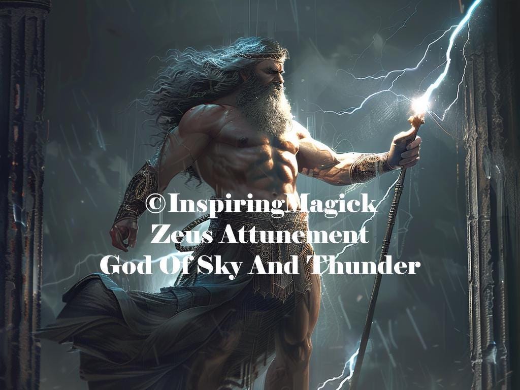 Zeus Attunement Initiation Conjuring  Remote Binding Spirit Guide Spirit Companion