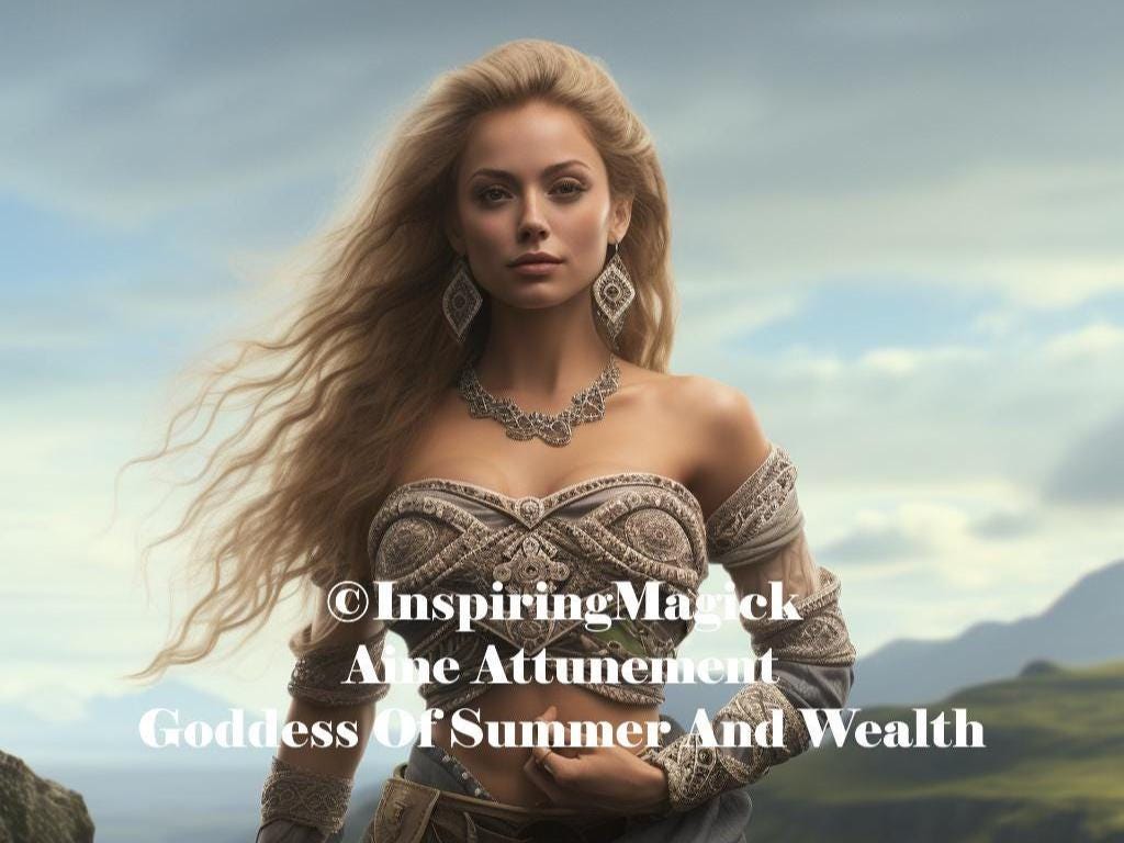 Goddess Aine Attunement Celtic Goddess Of Summer And Wealth