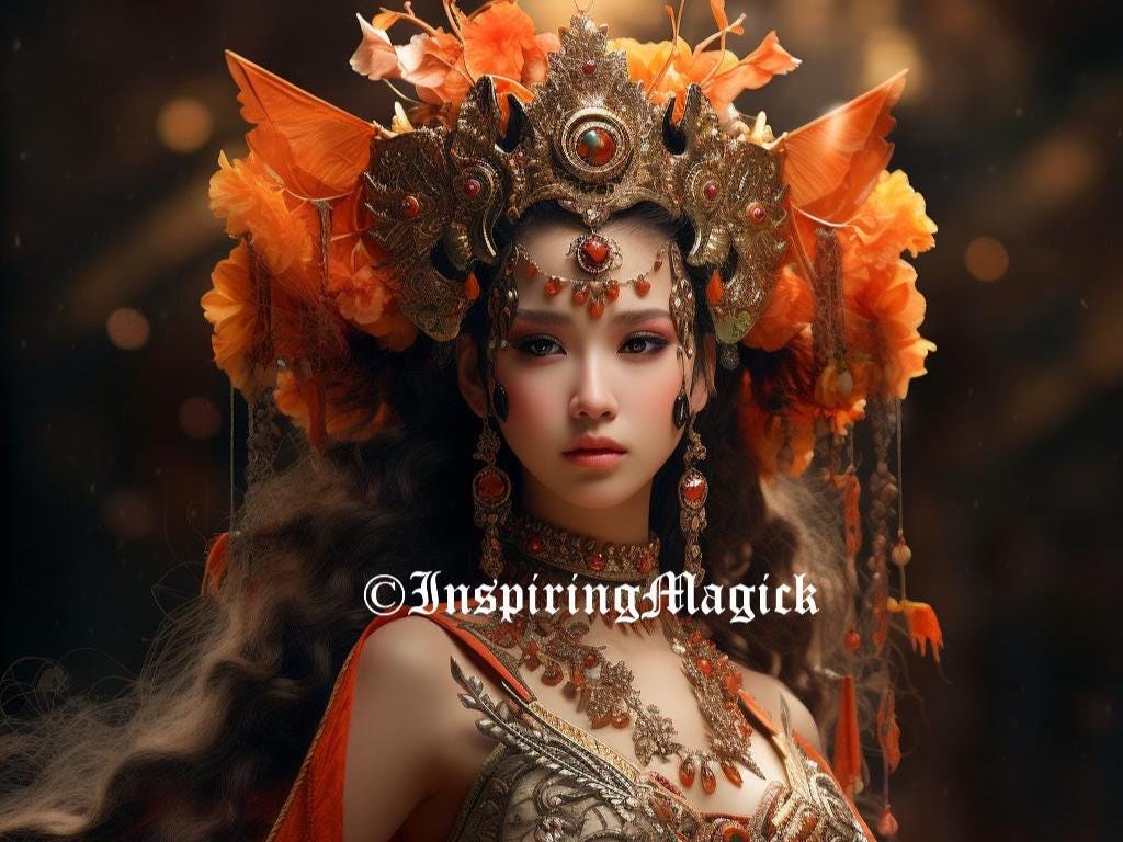 Asian Harem Djinn Spirit. Conjuring Binding. Protection  Love. Wealth. Libido. Growth