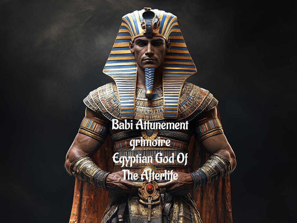 Babi Attunement Egyptian God Of The Afterlife Grimoire PDF Delivery
