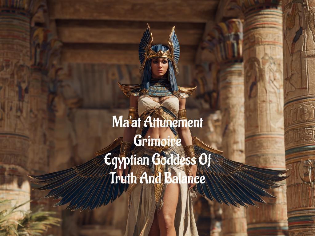 Goddess Ma'at Attunement Egyptian Goddess Of Truth And Balance Grimoire