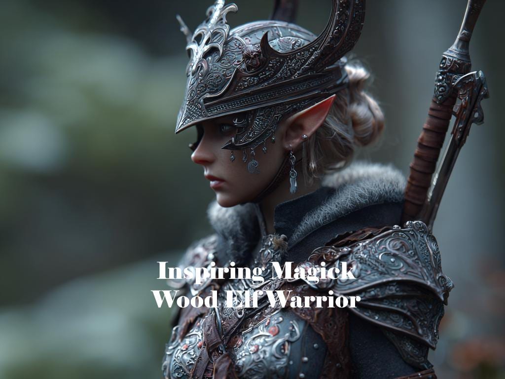 Top Level Female Wood Elf Warrior Spirit Companion Distance Binding PDF Delivery
