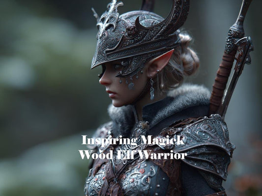 Top Level Female Wood Elf Warrior Spirit Companion Distance Binding PDF Delivery