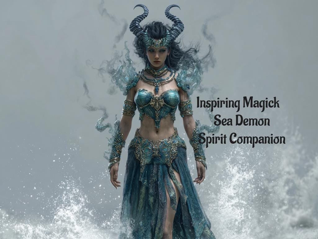 Sea Demon Spirit Guide Spirit Companion Conjuring Remote Binding  Protection Water Element Shadow Work