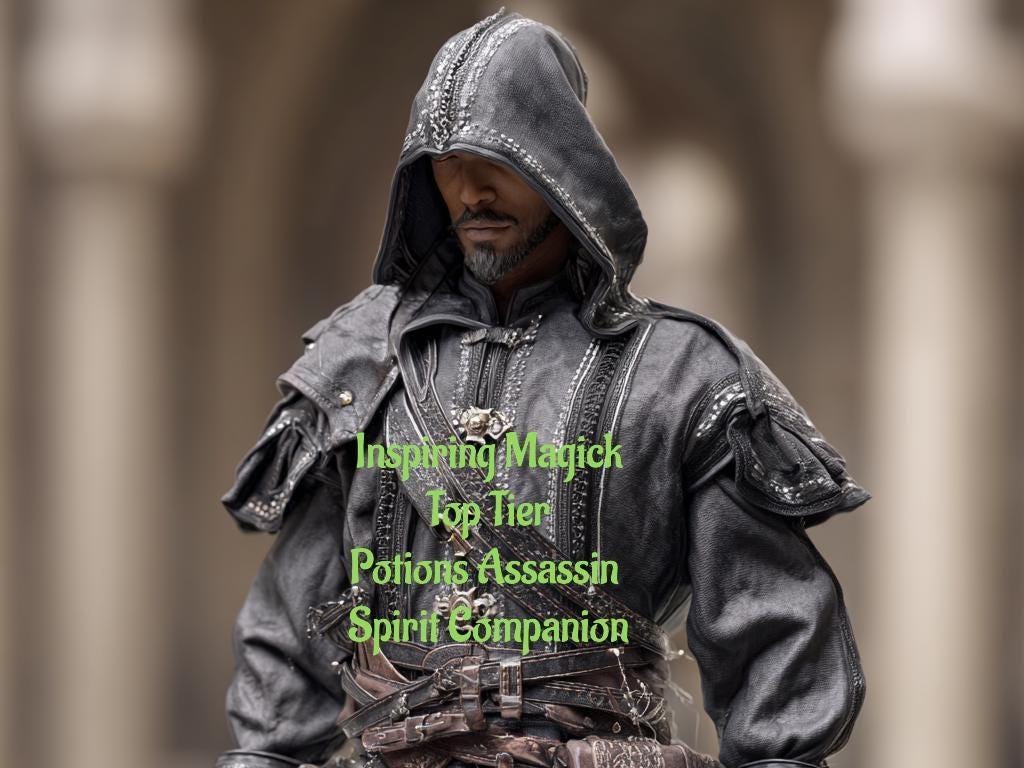 Male Potions Assassin Spirit Guide Spirit Companion Conjuring Binding. Protection Justice Top Tier