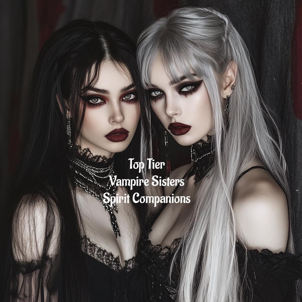 Gothic Vampire Sisters. Spirit Companions. Conjuring Top Tier