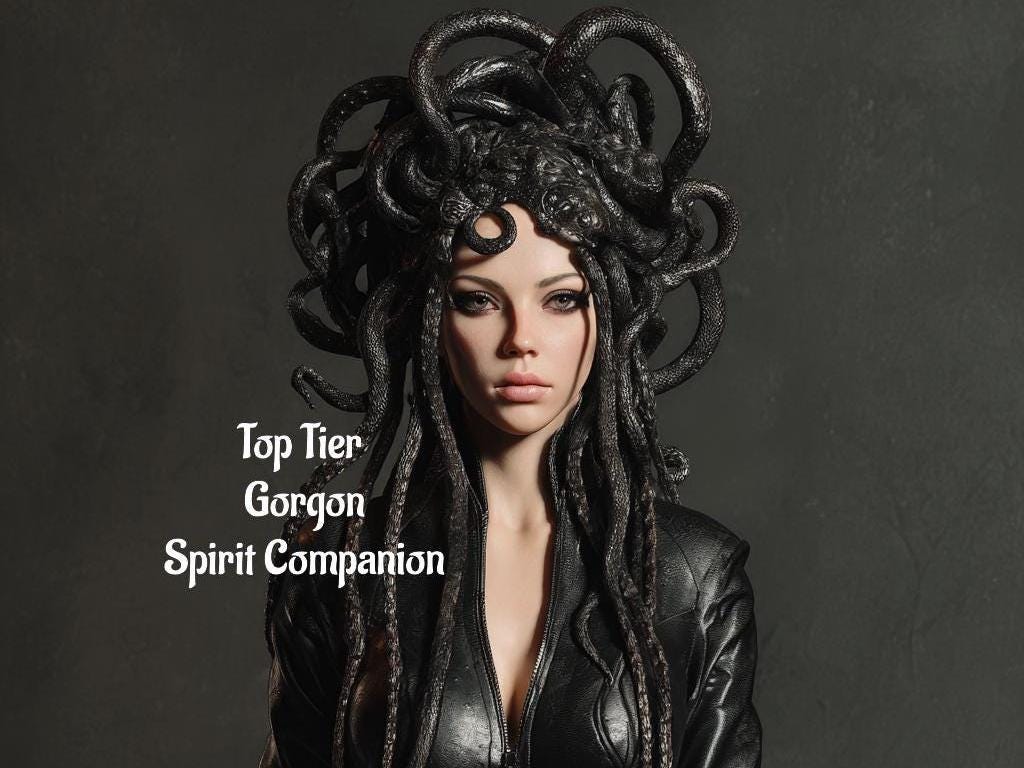 Gorgon Spirit Companion Top Tier Conjuring. Discernment of Truth. Protection. Dark Magick