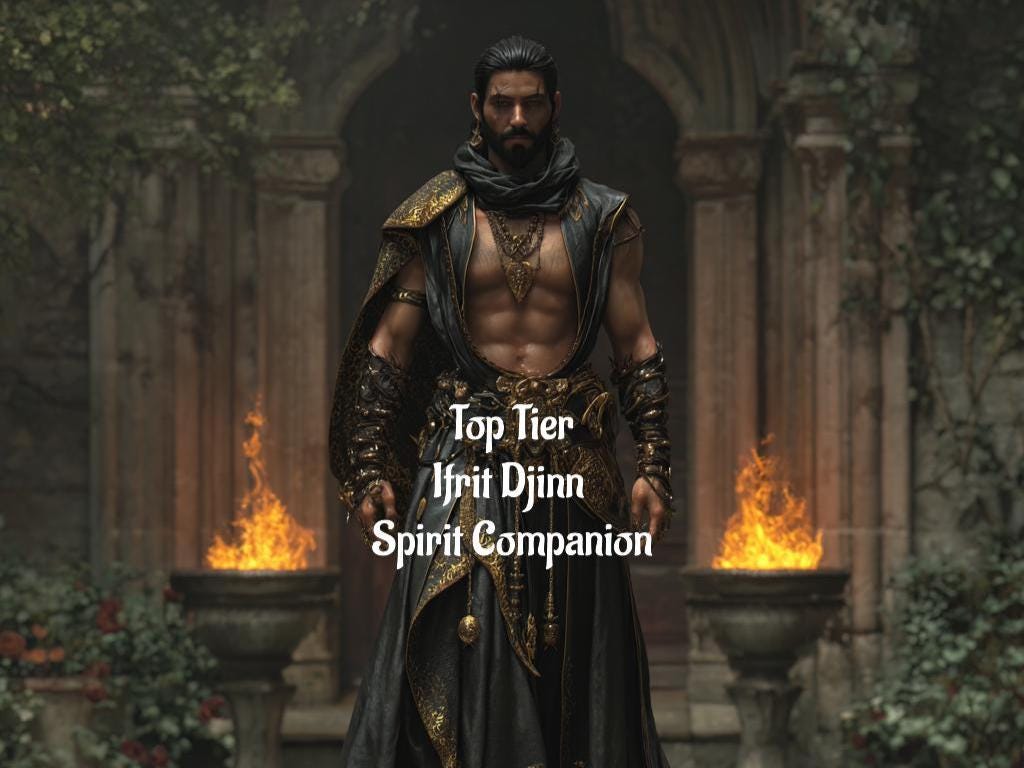 Male Ifrit Djinn. Spirit Companion Top Tier Conjuring Digital Service.