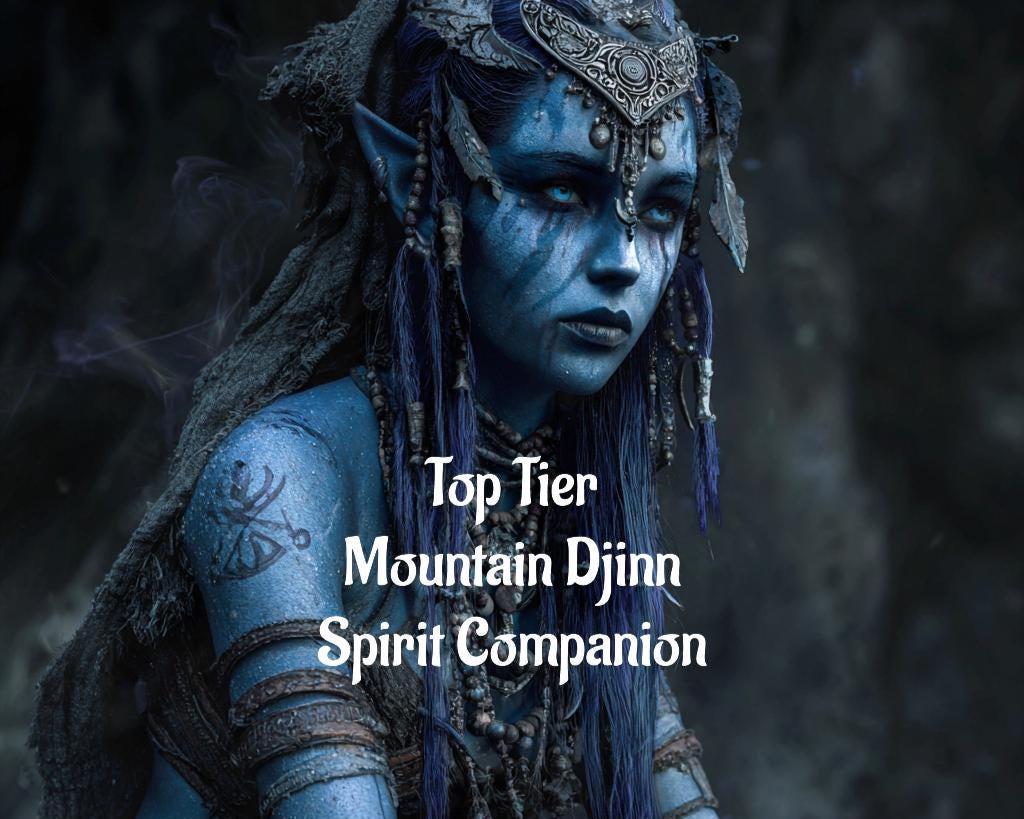 Mountain Djinn Spirit Companion. Conjuring. Digital Service