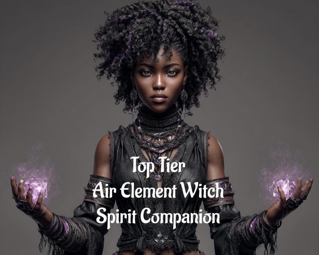 Air Element Witch Spirit Companion Top Tier Conjuring