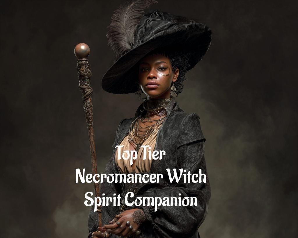 Female Necromancer Top Tier Spirit Companion Conjuring Digital Service