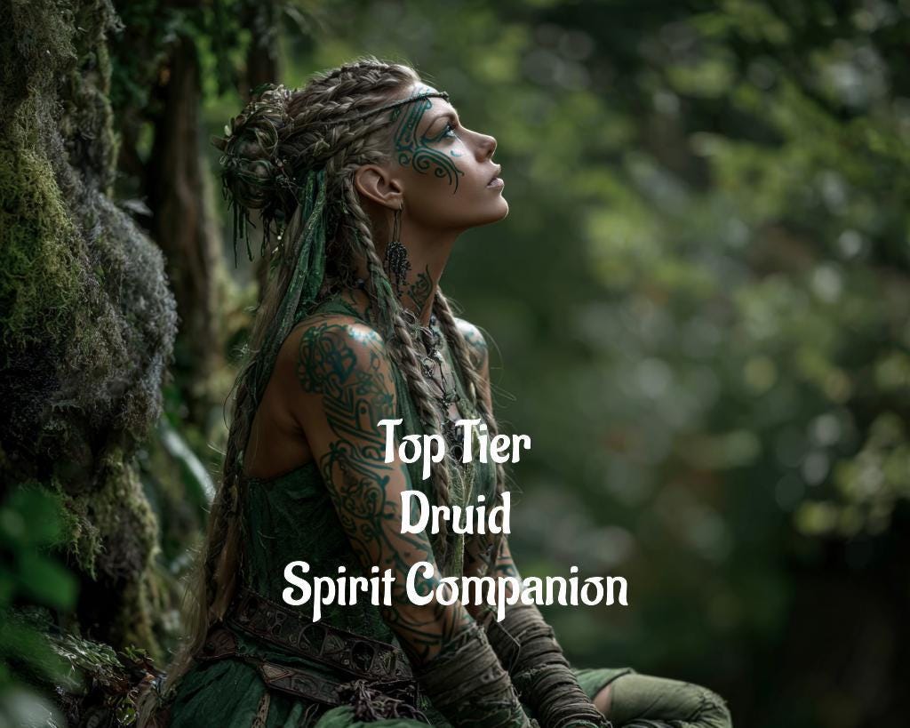 Female Druid Spirit Companion Top Tier Conjuring