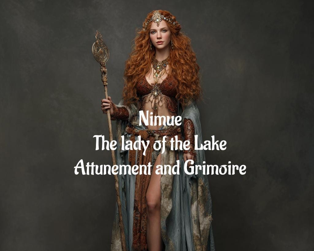 Nimue The Lady Of The Lake Attunement and Grimoire