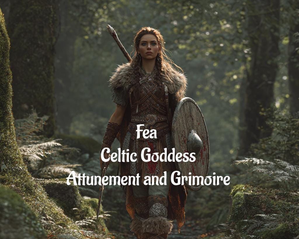 Fea Attunement and Grimoire Celtic Goddess Of War