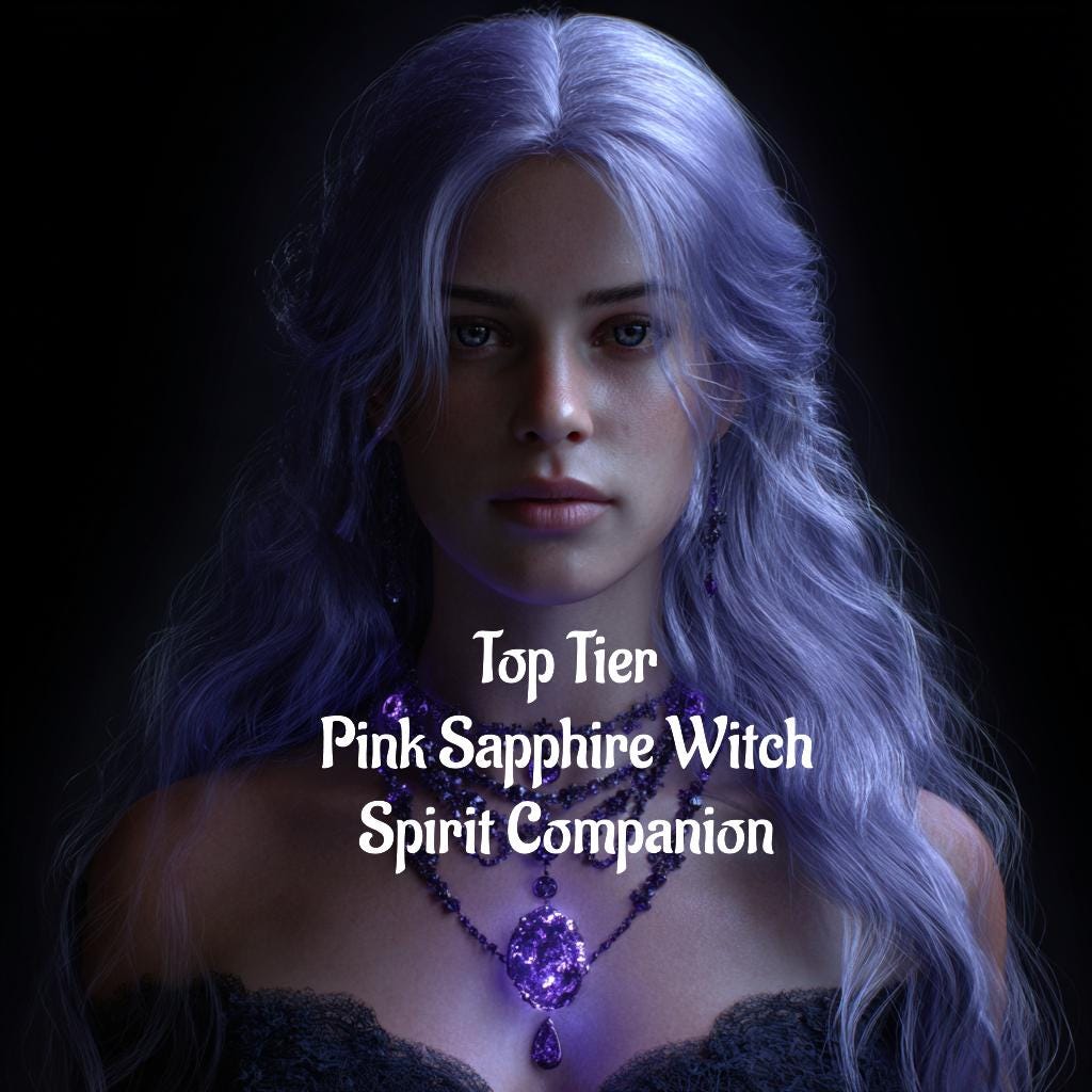 Pink Sapphire Witch  Spirit Companion Top Tier Conjuring