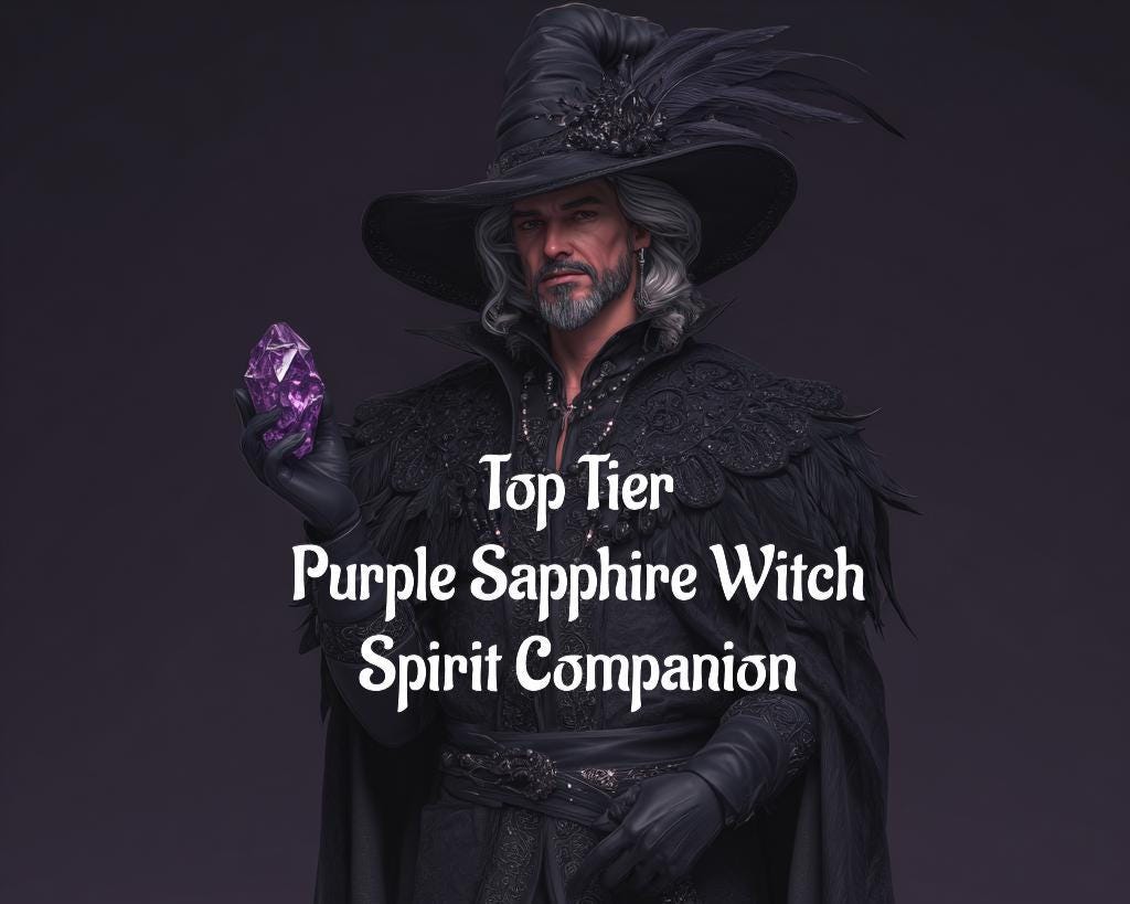 Purple Sapphire Witch. Spirit Companion Top Tier Conjuring