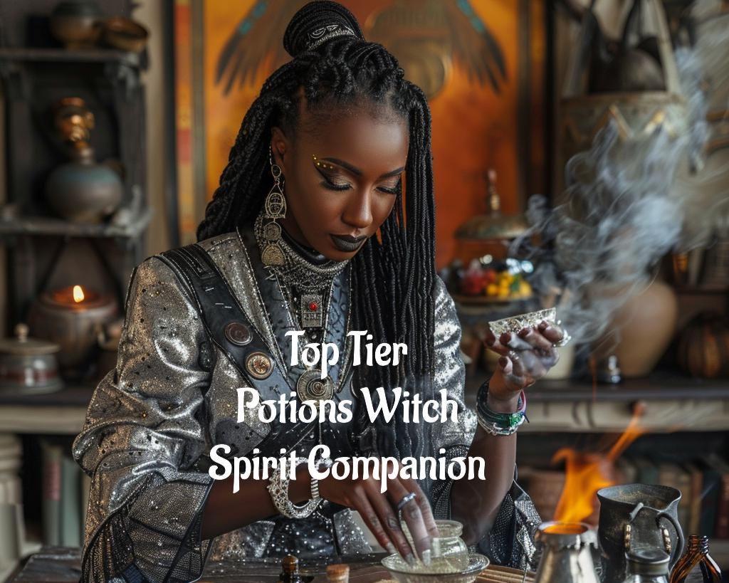 Female Potions Witch Spirit Guide: Remote Binding Conjuring (Digital Service)