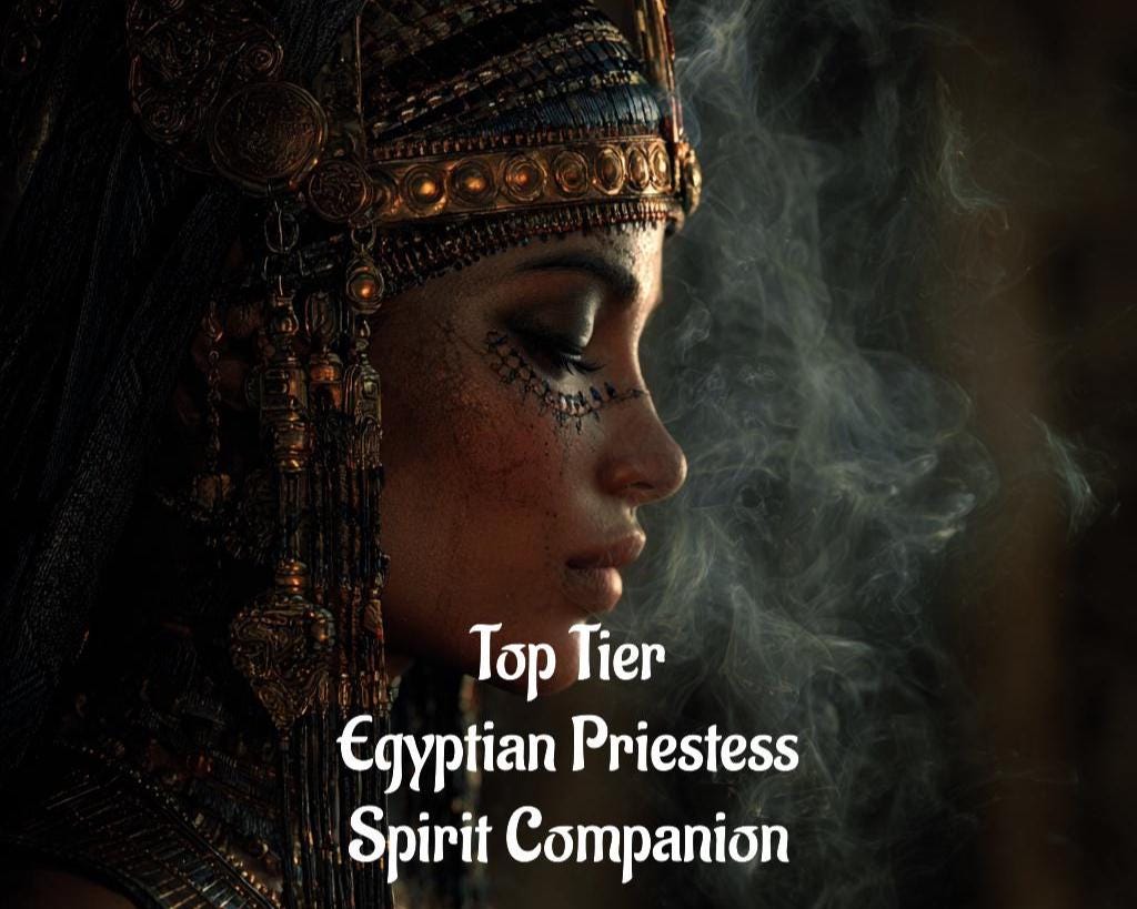 Egyptian Temple Priestess Spirit Companion. Conjuring. Remote Binding. Love. Wealth. Libido. Empowerment. Magic
