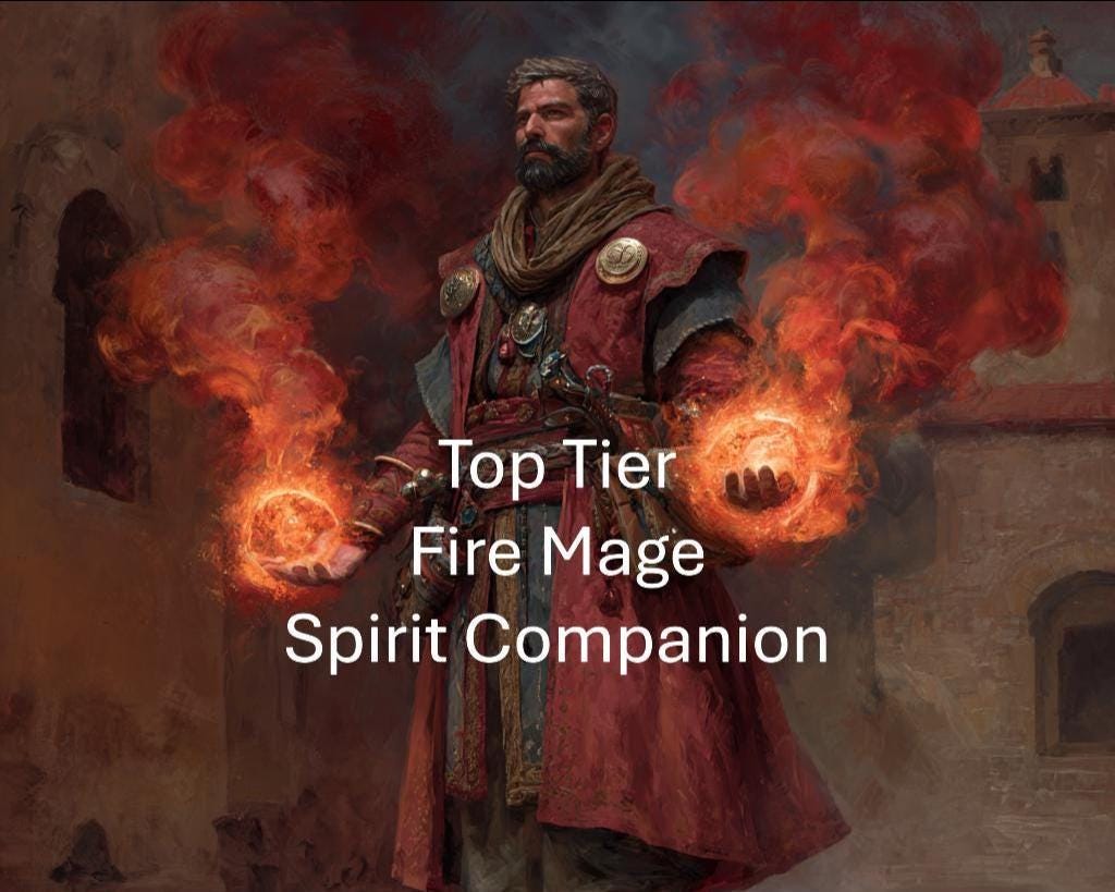Fire Mage Spirit Guide: Remote Binding Spirit Companion