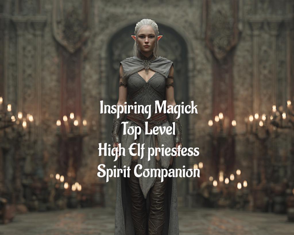 High Elf Priestess Spirit Companion: Magick, Power, Cleansing Protection