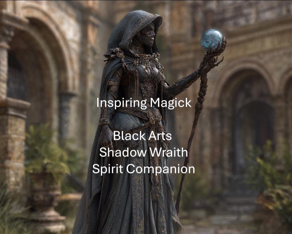 Shadow Wraith Black Arts Spirit. Custom Conjuring.  Remote Binding.  Power. Chaos. Protection.