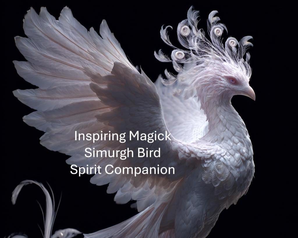 Simurgh Bird. Rare. Spirit Companion. Wisdom Clarity Transformation