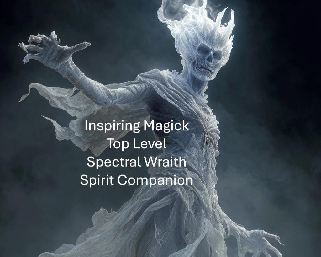 Spectral Wraith Spirit Guide And Companion. Conjuring. Protection Shadow Work.