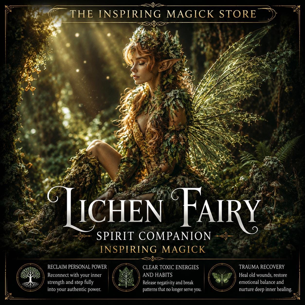 Lichen Fairy Spirit Companion Remote Conjuring