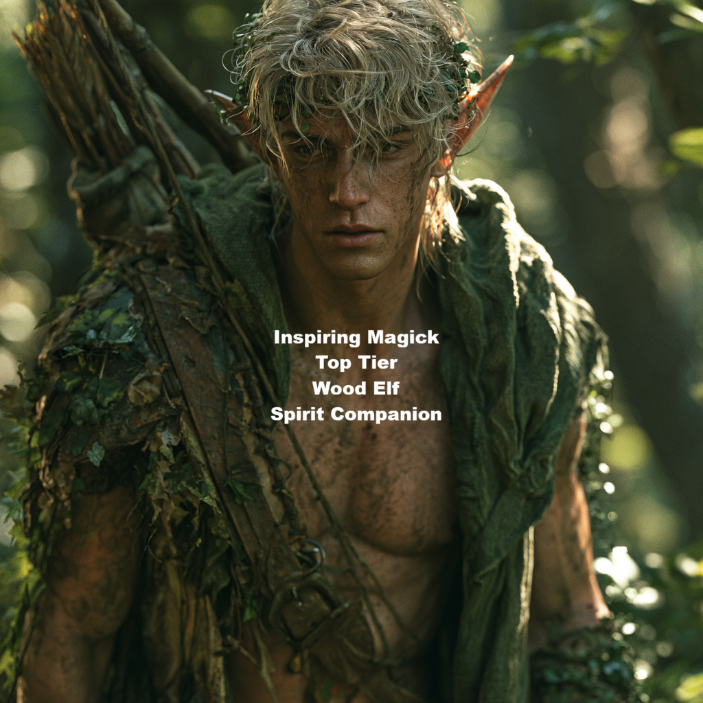 Male Wood Elf Spirit Companion Top Tier Conjuring